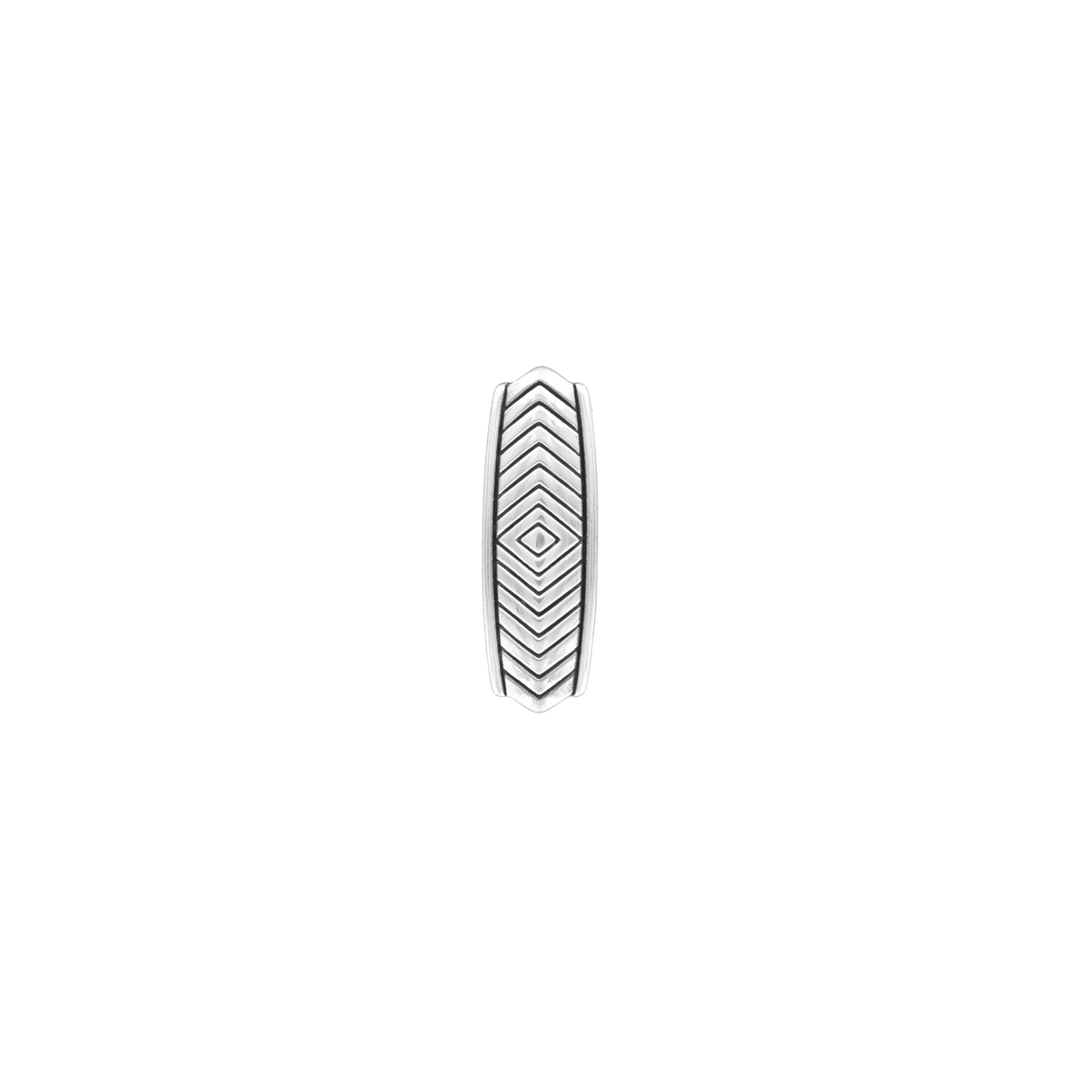1-1/2 inch Striped Geometric Silver Belt Buckle Set