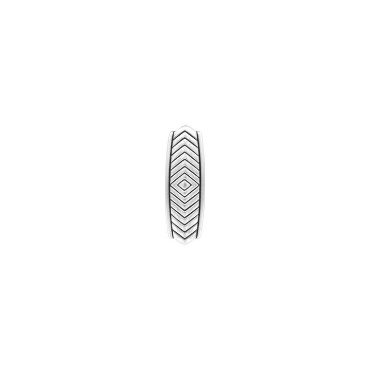1-1/2 inch Striped Geometric Silver Belt Buckle Set