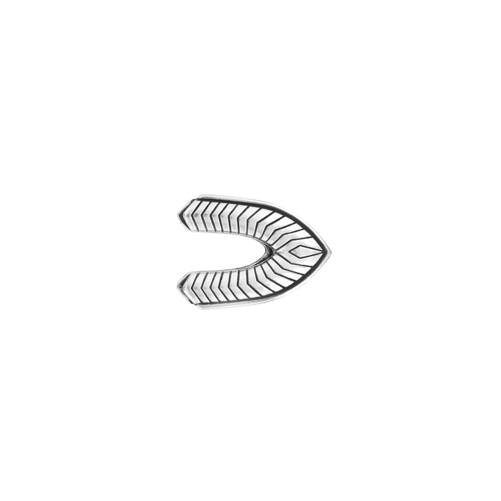 1-1/2 inch Striped Geometric Silver Belt Buckle Set