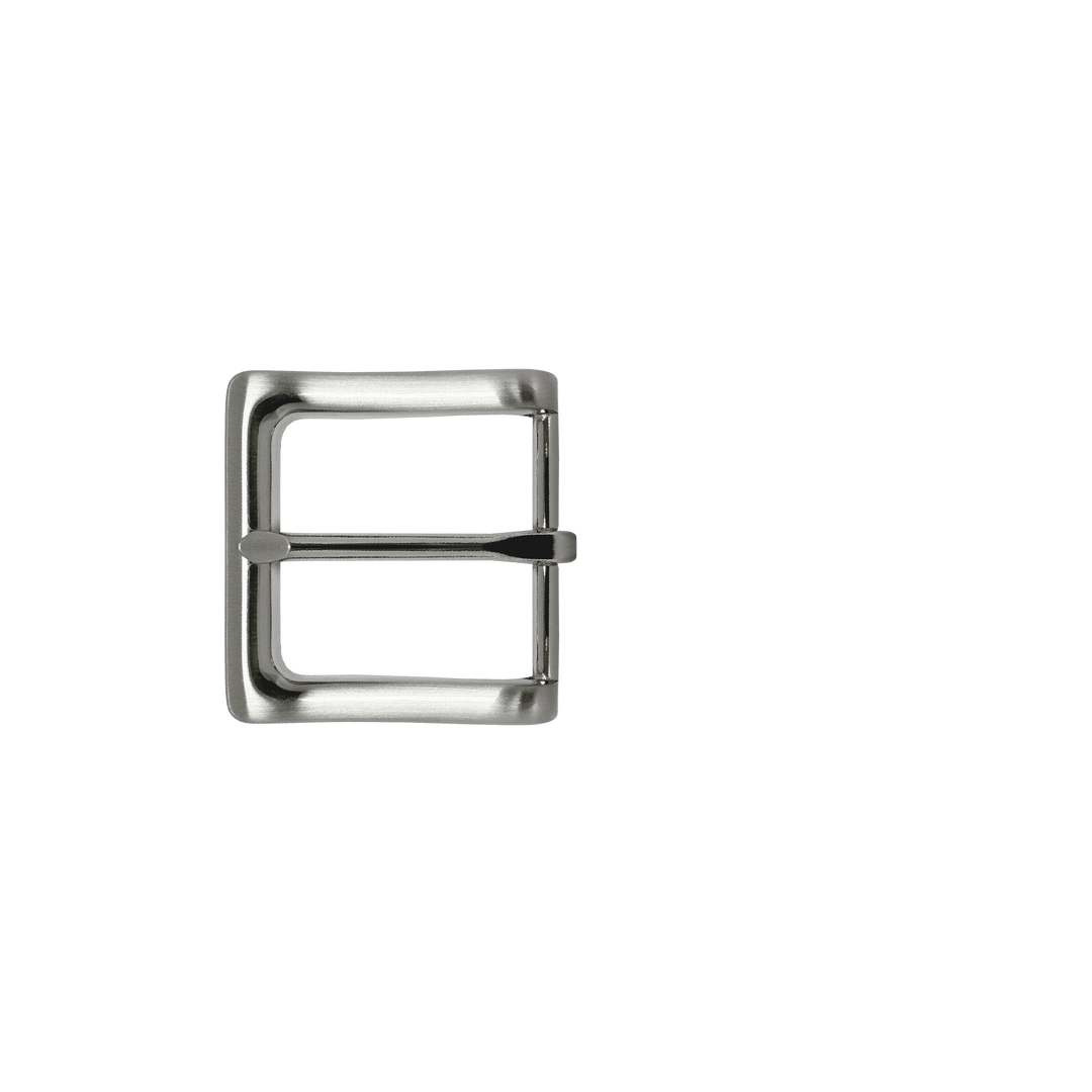 1-1/2 inch Brushed Nickel Square Belt Buckle Set