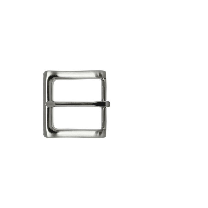 1-1/2 inch Brushed Nickel Square Belt Buckle Set