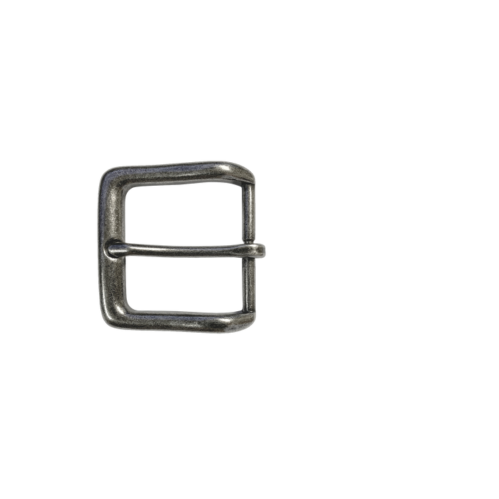 1-1/2 inch Silver & Black Square Metal Belt Buckle