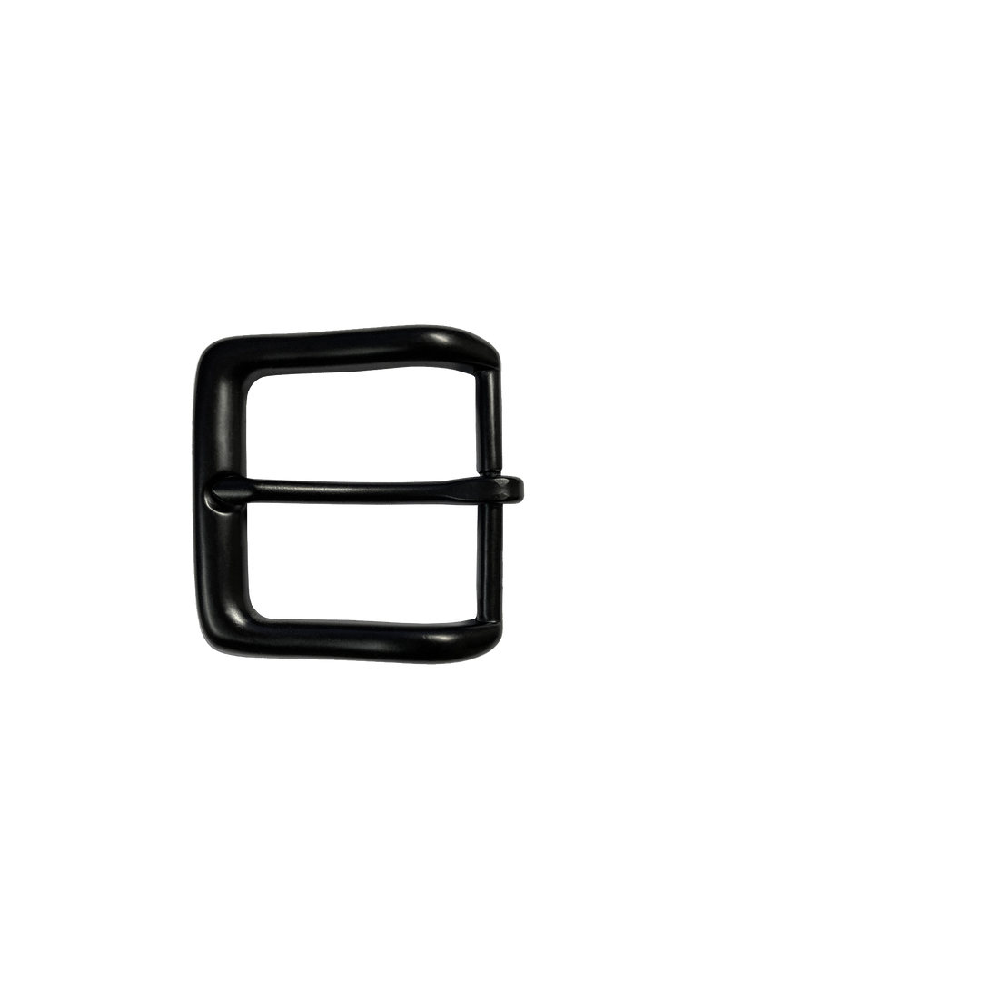 1-1/2 inch Silver & Black Square Metal Belt Buckle