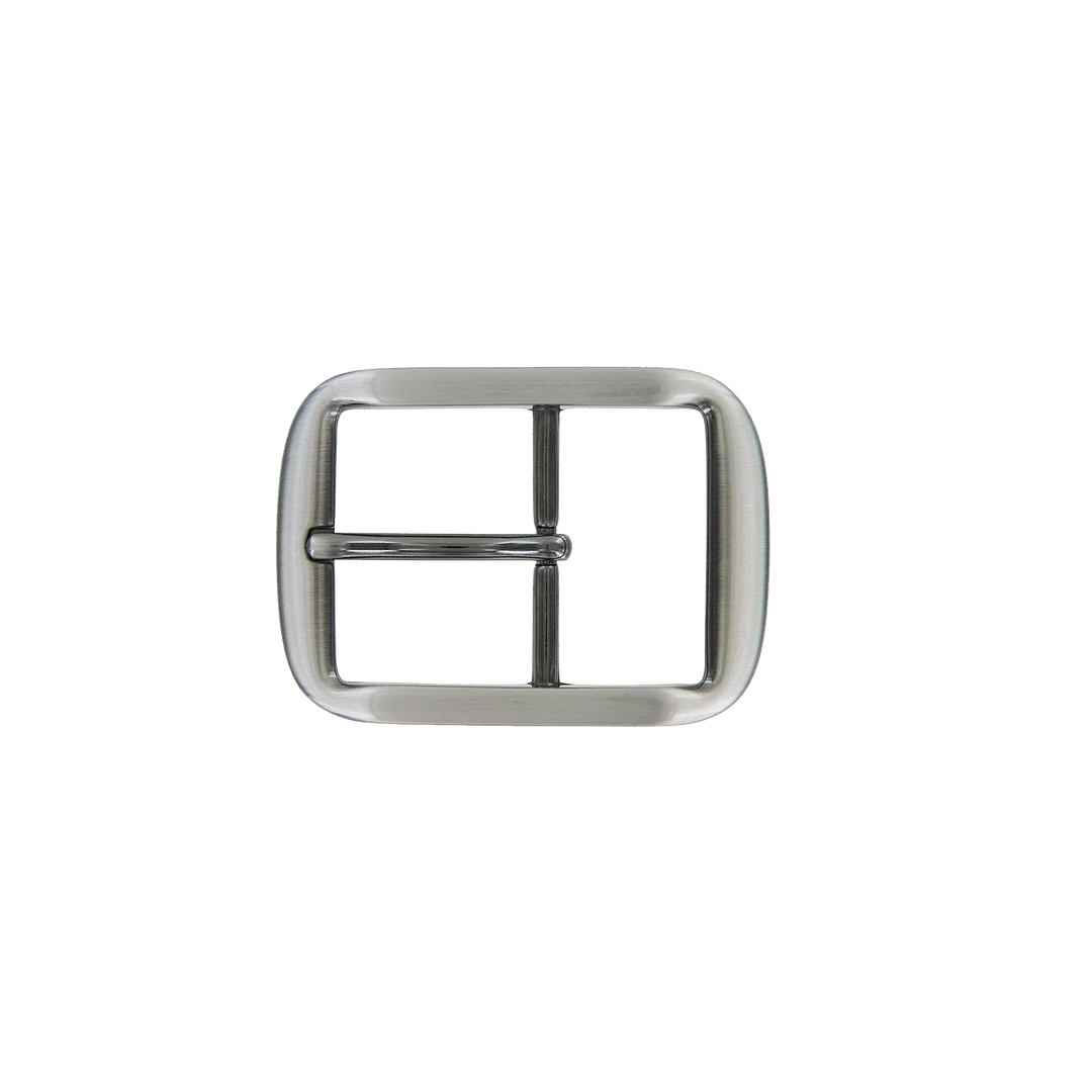 1-1/2 inch Gunmetal & Brass Rectangular Metal Belt Buckle