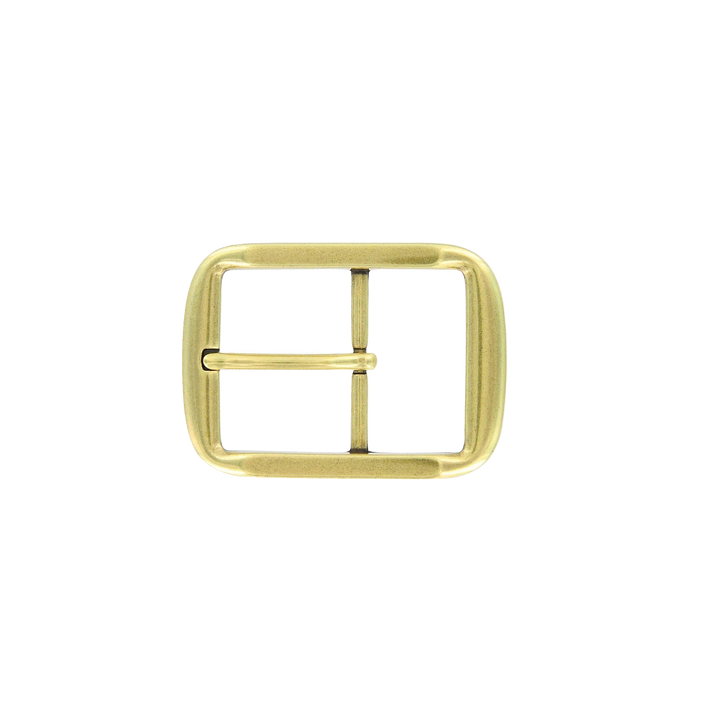 1-1/2 inch Gunmetal & Brass Rectangular Metal Belt Buckle