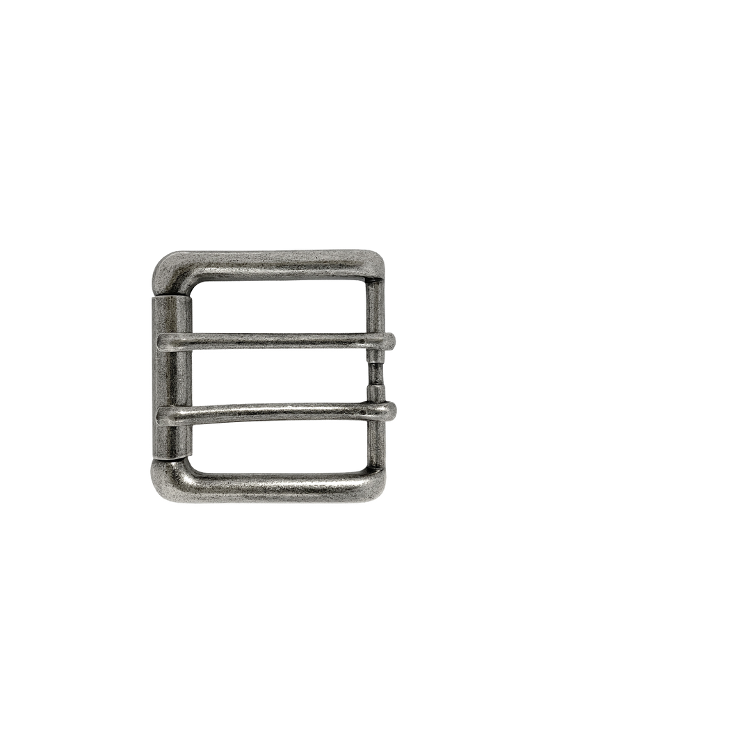 1-1/2 inch Antique Silver & Brass Finish Triple Bar Belt Buckle