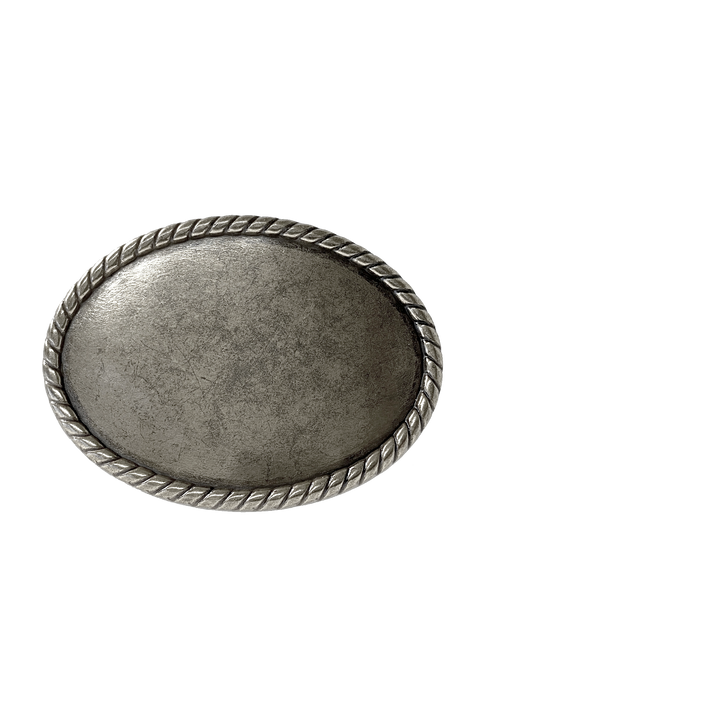 1-1/2 inch Silver, Brass, and Antique Finishes Oval Belt Buckle