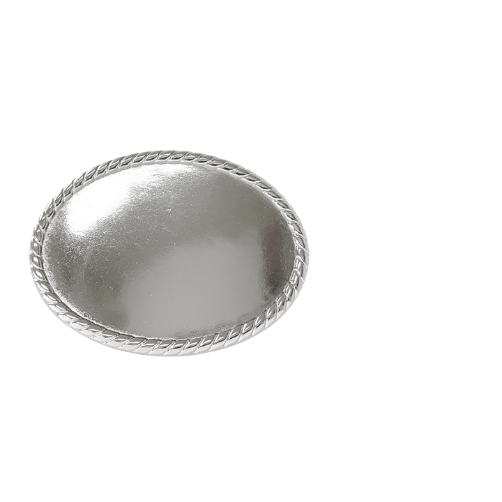 1-1/2 inch Silver, Brass, and Antique Finishes Oval Belt Buckle