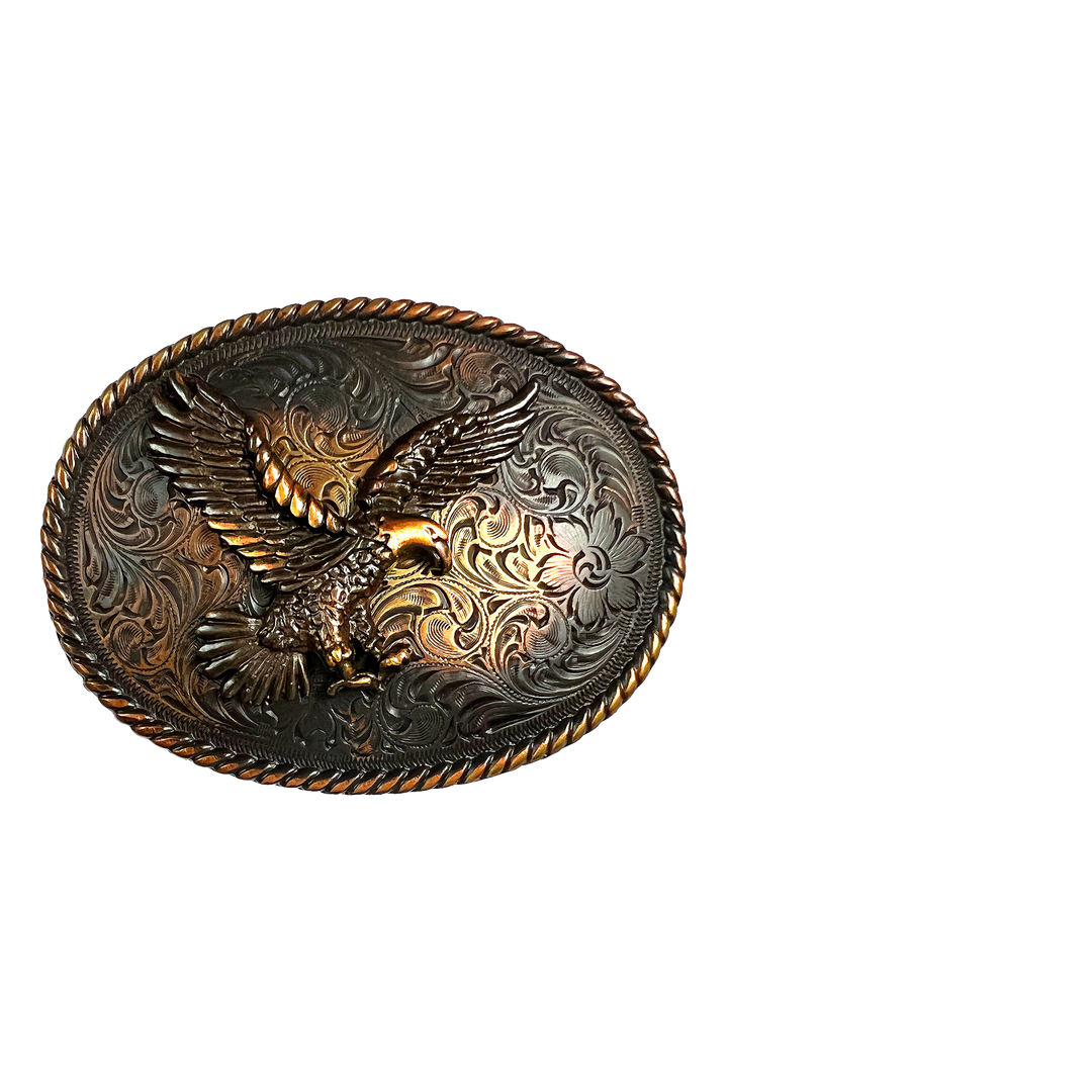 1-1/2 inch Eagle Engraved Belt Buckle