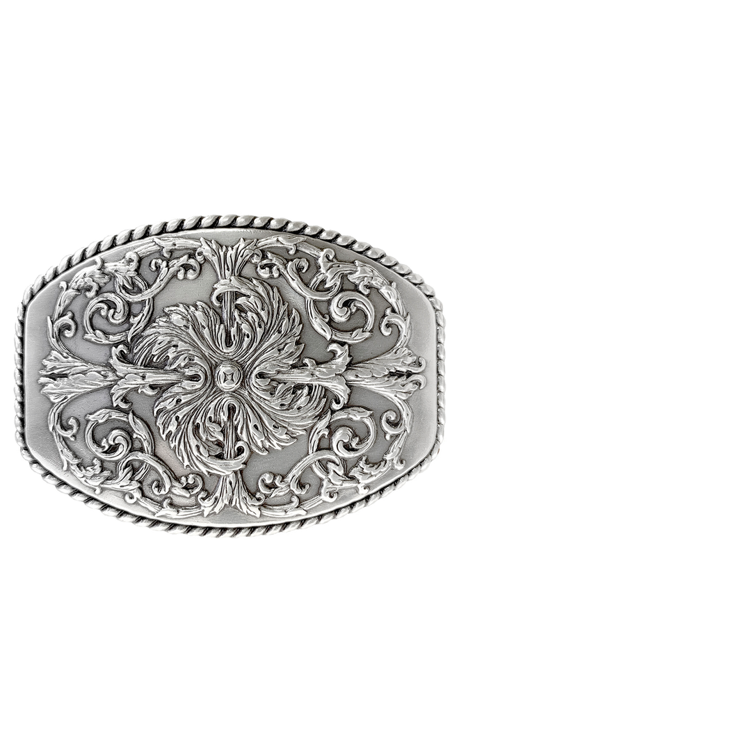 1-1/2 inch Ornate Fleur-de-Lis Belt Buckle