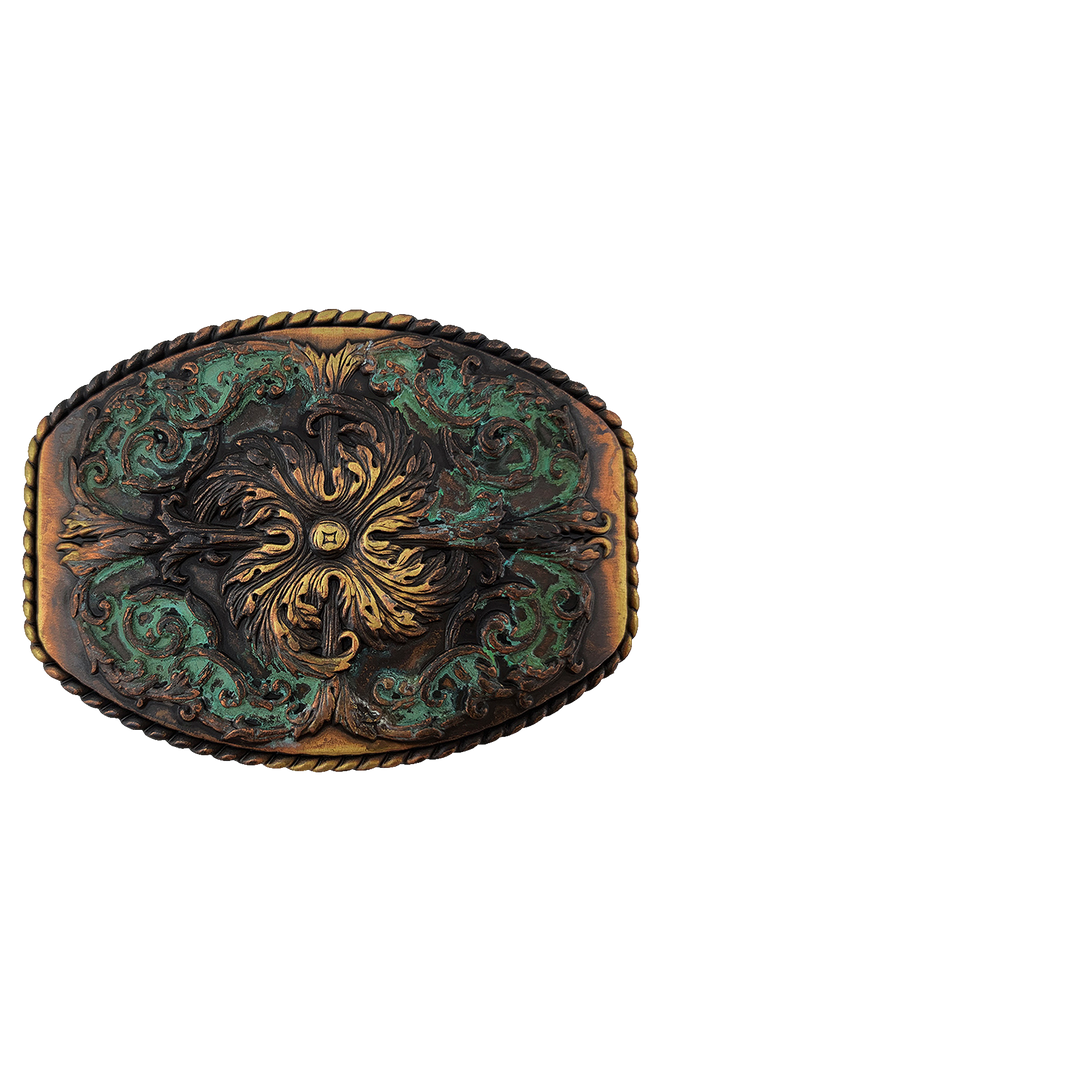 1-1/2 inch Ornate Fleur-de-Lis Belt Buckle