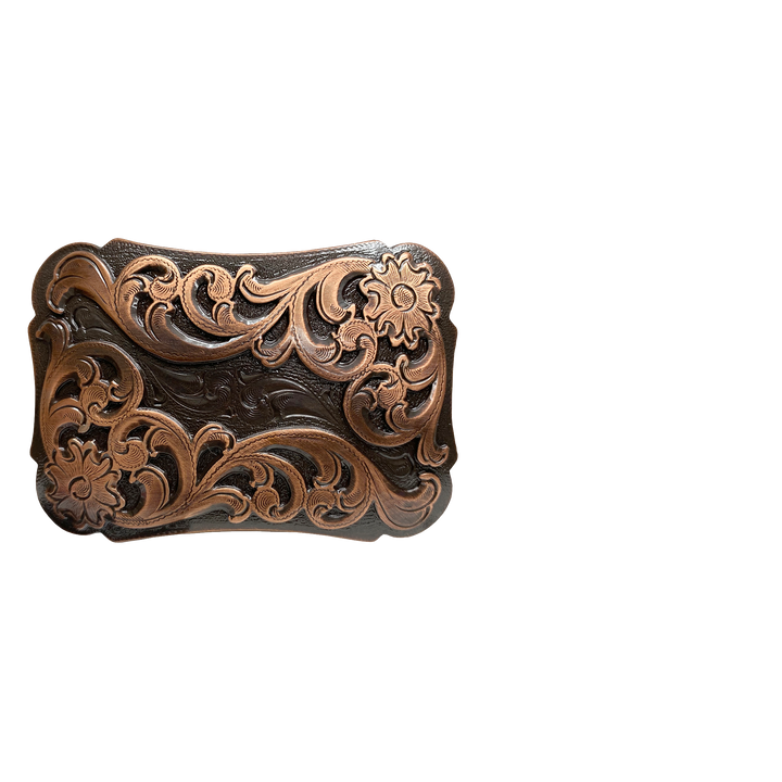 1-1/2 inch Swirl Floral Belt Buckle