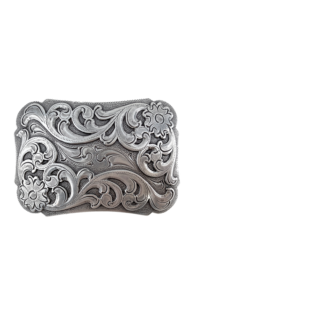 1-1/2 inch Swirl Floral Belt Buckle