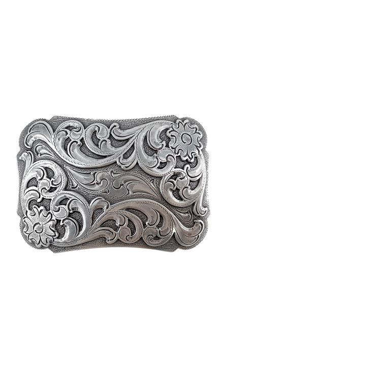 1-1/2 inch Swirl Floral Belt Buckle