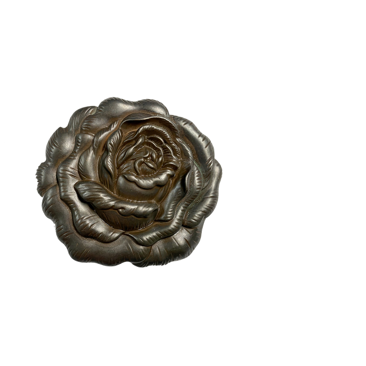 1-1/2 inch Rose Floral Belt Buckle