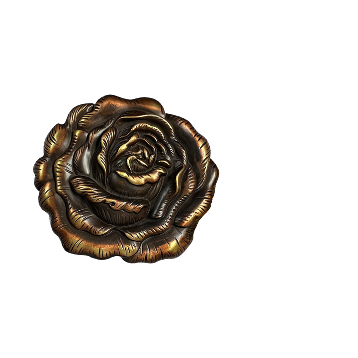 1-1/2 inch Rose Floral Belt Buckle