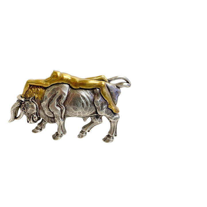 1-1/2 inch Bull Rider Figure Belt Buckle