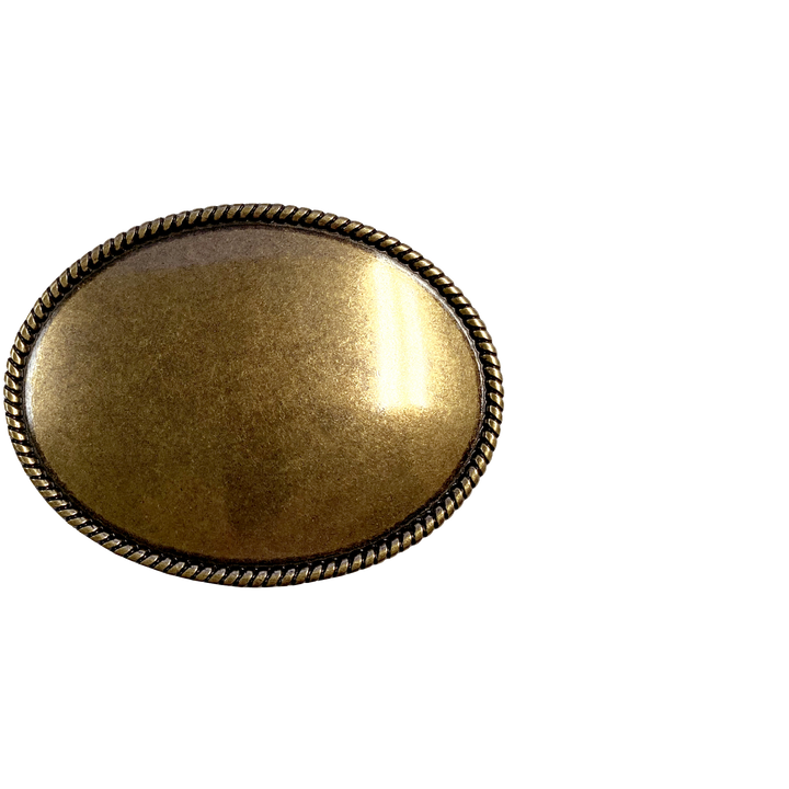 1-1/2 inch Plain Oval Rope Edge Belt Buckle