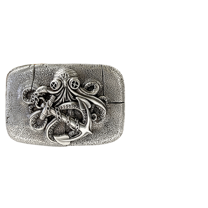 1-1/2 inch Octopus Anchor Nautical Belt Buckle
