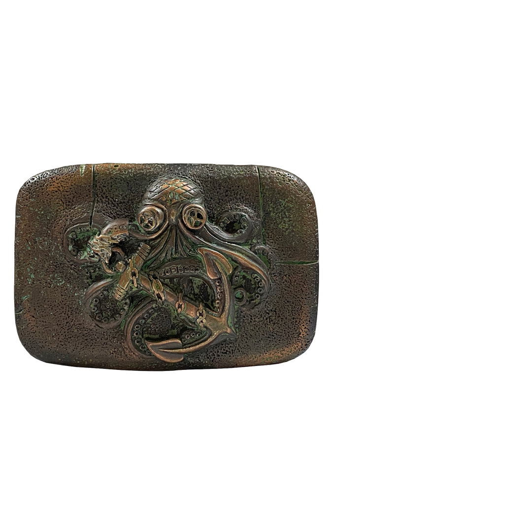 1-1/2 inch Octopus Anchor Nautical Belt Buckle