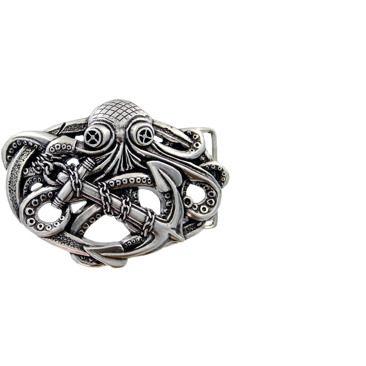 1-1/2 inch Octopus Anchor Openwork Belt Buckle