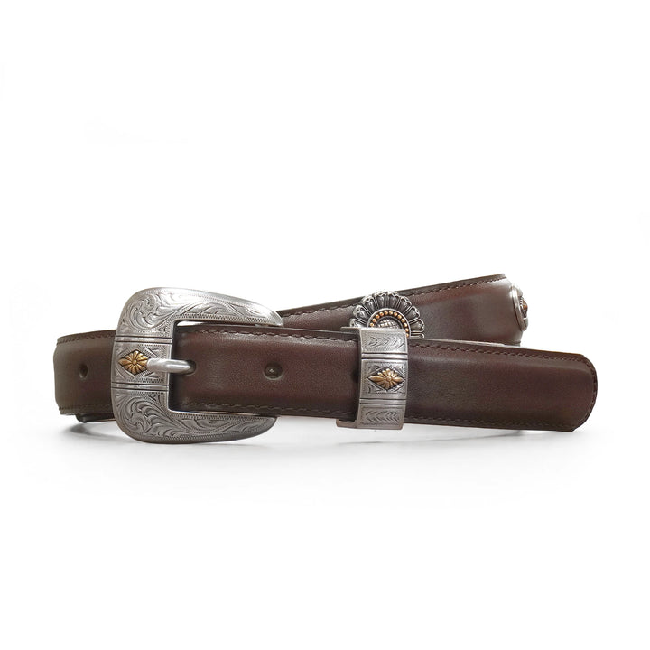 The Vintage Solstice 1 inch custom leather belt